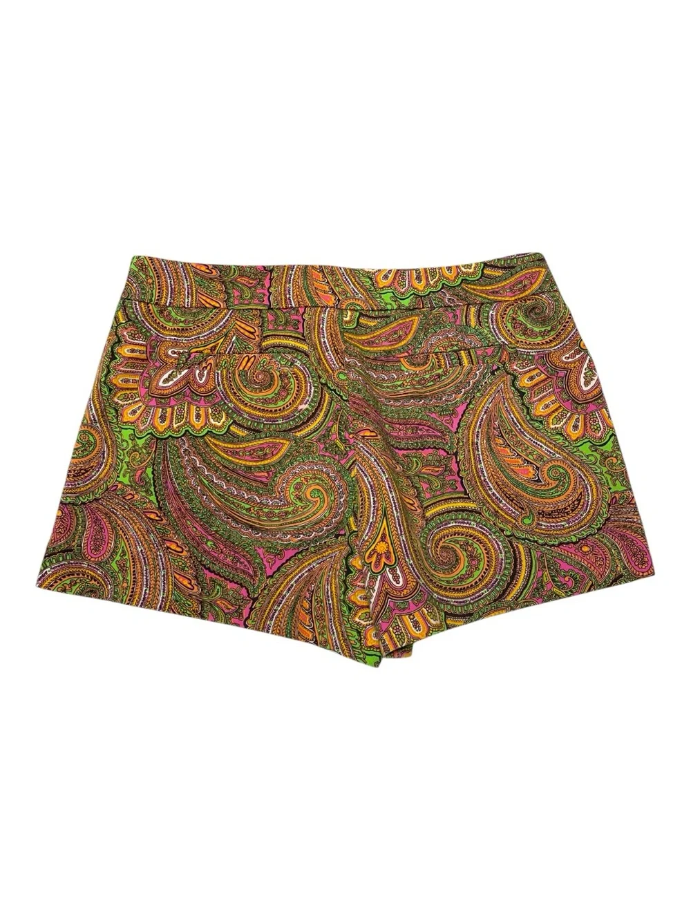 J.CREW Paisley Print Chino Shorts Women’s Size 12 Multicolor 100% Cotton